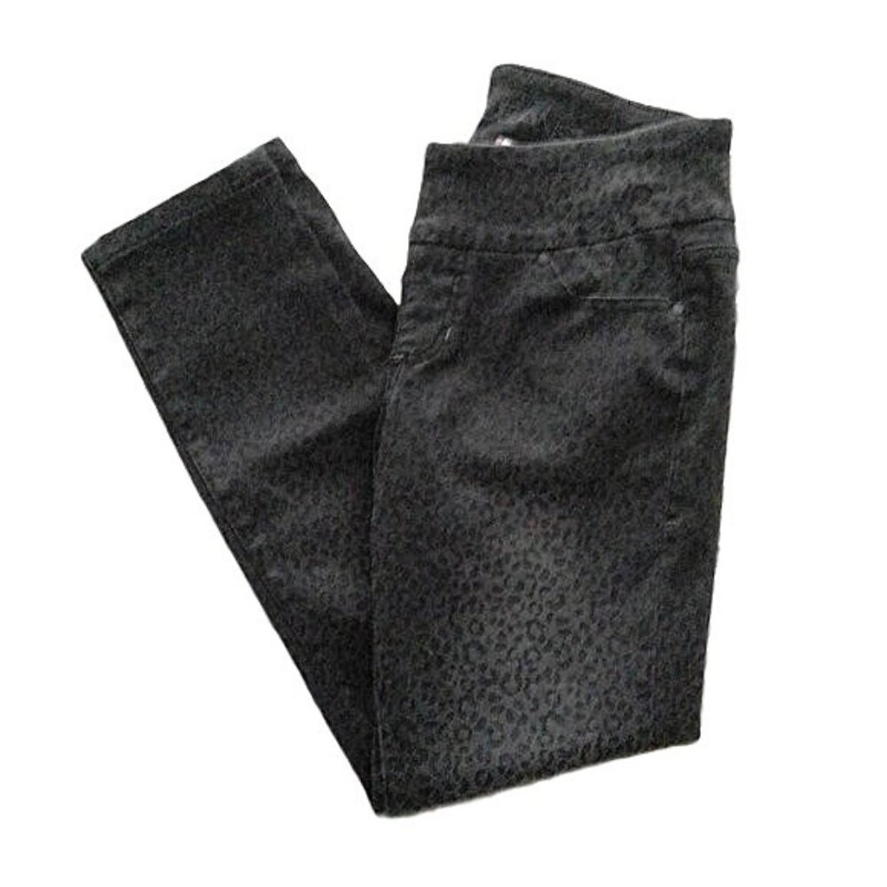 New Jag Skinny Jeans Leopard Jeggings Cheetah Straight Stretch Black NWOT Sz  4